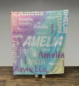 Personalized Name Allover Blanket, Custom Name Blanket, Baby/Girl/Boy/Adult Blanket, Custom Gift, Personalized Blanket, Personalized Gift