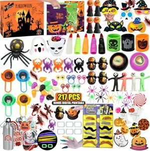 217 pc Halloween Party Favors for Kids, Halloween Toys Bulk, Halloween Goodie Bag Fillers, Halloween Favors for Kids Classroom Colorful Eye