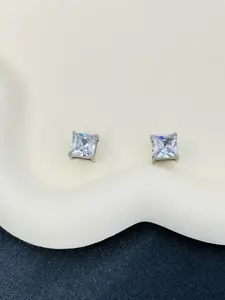 Unisex Simple Style Rhinestone Decorated Magnetic Stud Earrings, Elegant Trendy Stud Earrings, Fashionable Jewelry for Women & Men