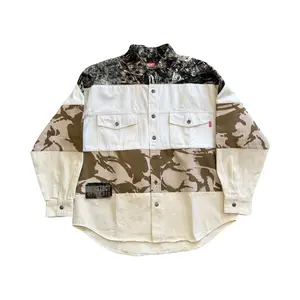 Tree Denim Slashed Button Up