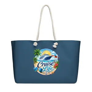 Cruise Life Beach Tote Bag, Nautical Tropical Vacation Bag, Summer Travel Gift