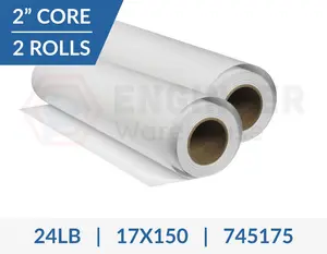 Dietzgen 17" x 150' 745 24lb Inkjet Coated Matte Paper - 2 Rolls per Carton - 745175