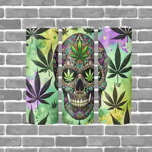 CANNIBAS  SKULL 20OZ Straight Cup With Sliding Lid by HEY CHEF-TENDER