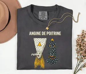 [SALE UP TO 40% ] Surreal Abstract Art Comfort Colors Shirt, Angine de Poitrine Graphic Tee, Weirdcore Aesthetic Top, Edgy Artistic Shirt