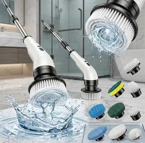 【Mother's Day gift】 Electric Spin Scrubber Cordless Shower Scrubber lPX7 Waterproof Multi-Surface Cleaning Brush with 9 Brush Heads Long Battery Life Adjustable Speed Extendable Handle for Bathroom Kitchen Durable Cleaning Helper Utensils