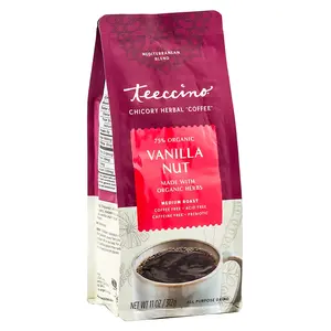 Teeccino Vanilla Nut Herbal Coffee – Organic, Caffeine-Free, Acid-Free