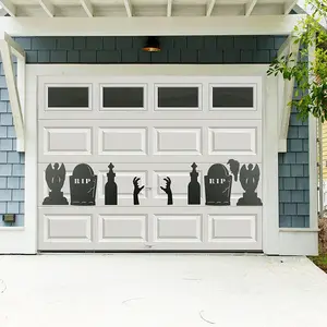 VictoryStore 9-Pc Metal Halloween Cemetery Garage Door Magnets - 0.03in Thickness, Blood Drips, Various Shapes, Spooky Home Decor Decoration Ornaments for Halloween
