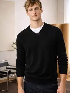 State Cashmere Men's Basic V-Neck Cashmere Sweater