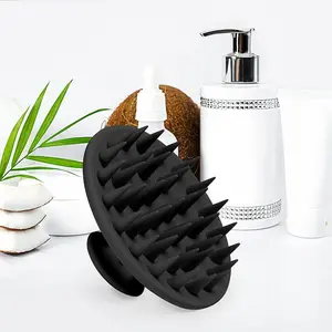 Scalp massager promotes hair growth, soft silicone scalp exfoliating shampoo brush, removes dandruff, relieves stress, wet and dry use, suitable for thick hair, fine hair, curly hair care, Exfoliating Tool