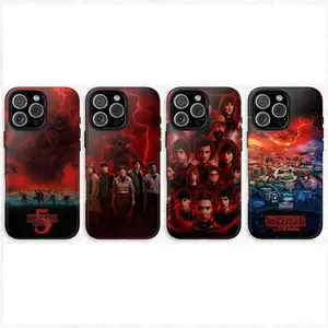 Stranger Things 5 Phone Case Stranger Hellfire Club Pattern Hawkins Indiana Phone Case for iPhone