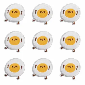 9PCS Cute Fried Egg Velcro Patch – Adorable Embroidered Egg Badge for Backpack Hat Jacket