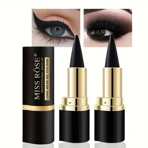 Long Lasting Solid Eyeliner 2/4 Counts/set Quick Drying Eyeliner, Professional Daily Makeup Accessories for Women and Girls Waterproof Eyeliner Pencil