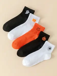 Halloween Pumpkin Pattern Mid-calf Socks