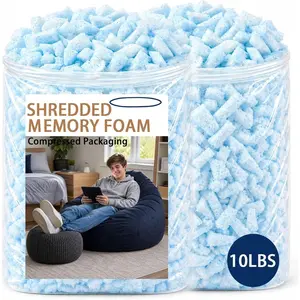 10lbs Shredded Memory  Bean Bag Chair Filler,  Soft Pillow Stuffing Refill, High Density  for Couch Cushion,  Bed, Stuffed  & Arts Crafts