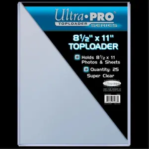 212 MAIN Standard Size Recyclable Toploader Card Sleeve Holder - 8.5" x 11" (25 per Pack) for Toploader Cards