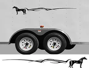 Arabian Horseback Riding RV Camper Trailer Decal Sticker - Equestrian Mural