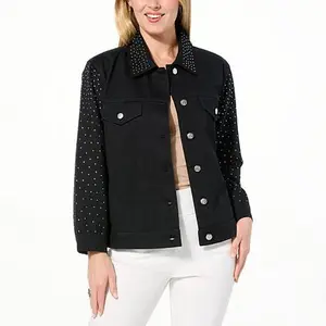 Colleen Lopez Rhinestone Denim Twill Jacket