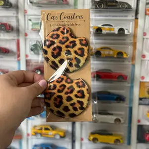 Cheetah Print Car Coaster