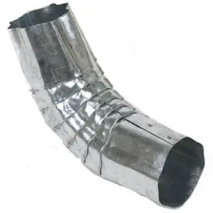 212 MAIN 3 in. Round Galvanized Steel Corrugated Gutter Downspout Elbow, Steel Pipes, Corrugated Pipe for Sailing Water Sports