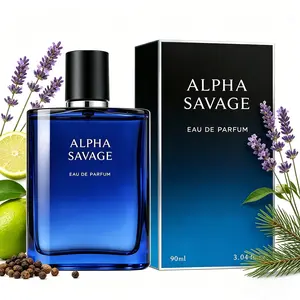 Alpha Sauvage Eau De Parfum 90ml (3.04oz) | Bergamot, Sandalwood, Ambergris, Musk, Cedar | Long Lasting Luxury Fragrance for Men | Premium Gift