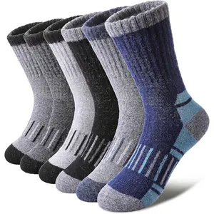 Kids Merino Wool Hiking Socks Toddlers Boys Girls Winter Warm Thick Thermal Boot Cushion Crew Socks 6 Pairs