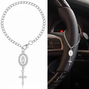 Steering Wheel Rosary Charm Accessory - Rosary CarCharm Accessory-Car Accessory Charms-CarDecor -Unique Trendy Gift - Car Hanging Decoration - Car Ornament - Car Interior Accessory