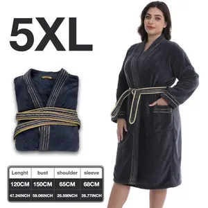 Luxury Gold Thread Bathrobe, Thick Warm Knee-Length, Quick-Dry Absorbent, Spa & Hotel Use, Unisex, Christmas Halloween Gift