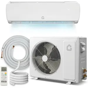 9000 BTU Mini Split AC/Heating System, 19 SEER2 Inverter Split System Air Conditioners, Ductless Wall Mount Heat Pump, AC Unit Cool Up to 450 Sq. Ft, Installation Kits, 230V