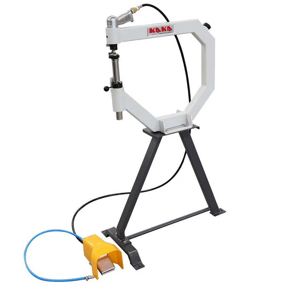 Pneumatic Planishing Hammer, 19.6" Throat Power Hammer Blacksmithing, Planishing Hammer With Steel Frame Stand and Foot Pedal, For Metal Fabrication & Car Restoration PPH-500