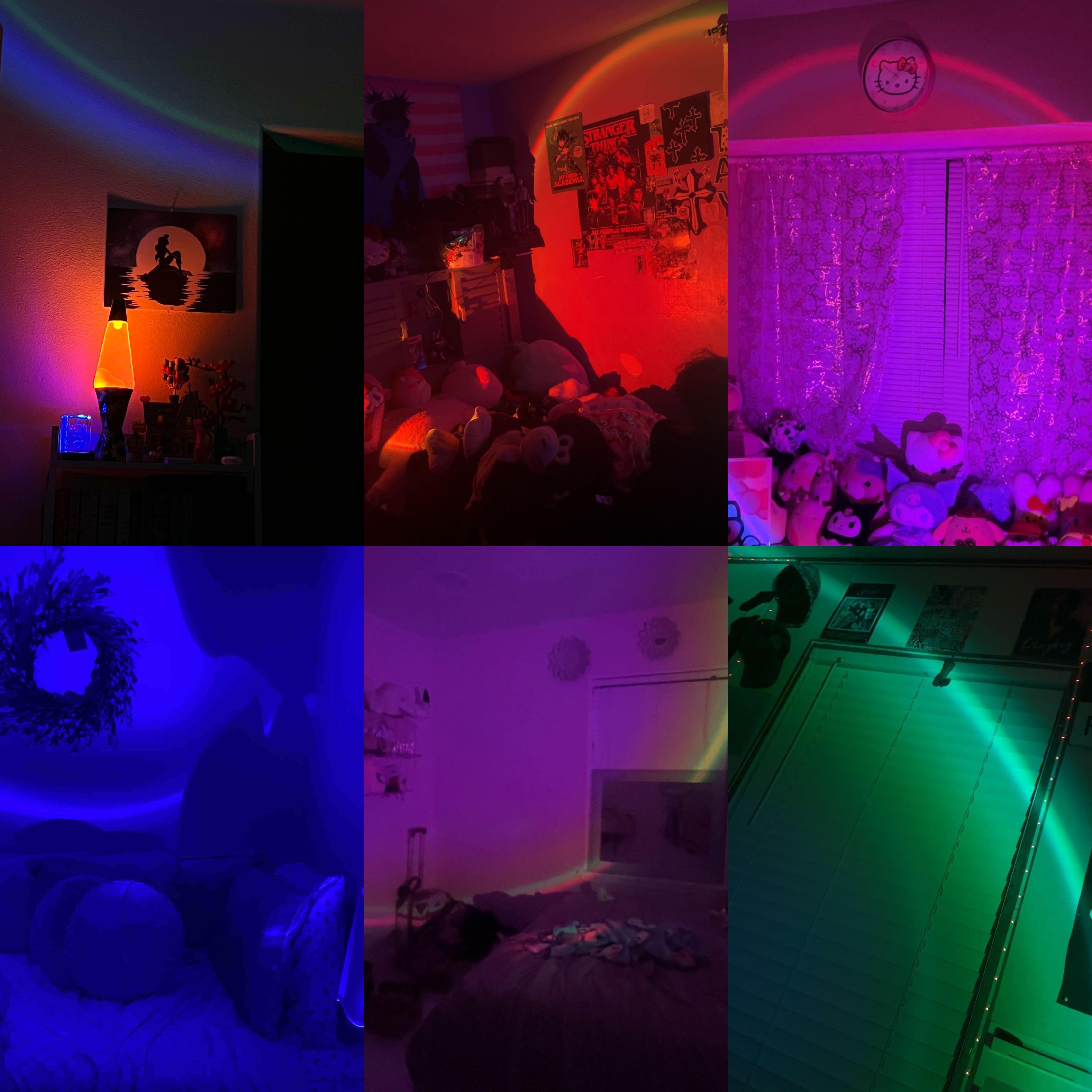 Fall Sunset Lamp Projector Light 180° Adjustable Sunset Mood Lamp, 4 Modes, Remote Control RGB Ambient Night Light for Bedroom, Gaming Room, Live Streaming Photography & Parties Home Wall Decor Party Led Lighted Gift Led Multi Multifunction Rgb Colors