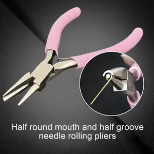 1 Pc 5 Inch Round Concave Wire Looping Pliers - Mini Precision Pliers for Jewelry Making, DIY Crafting & Hand Tools