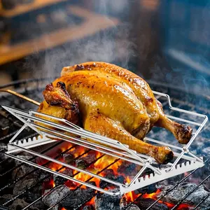 Adjustable Rotisserie Rack Foldable Oven Baking Grill Rack Broiling Rack
