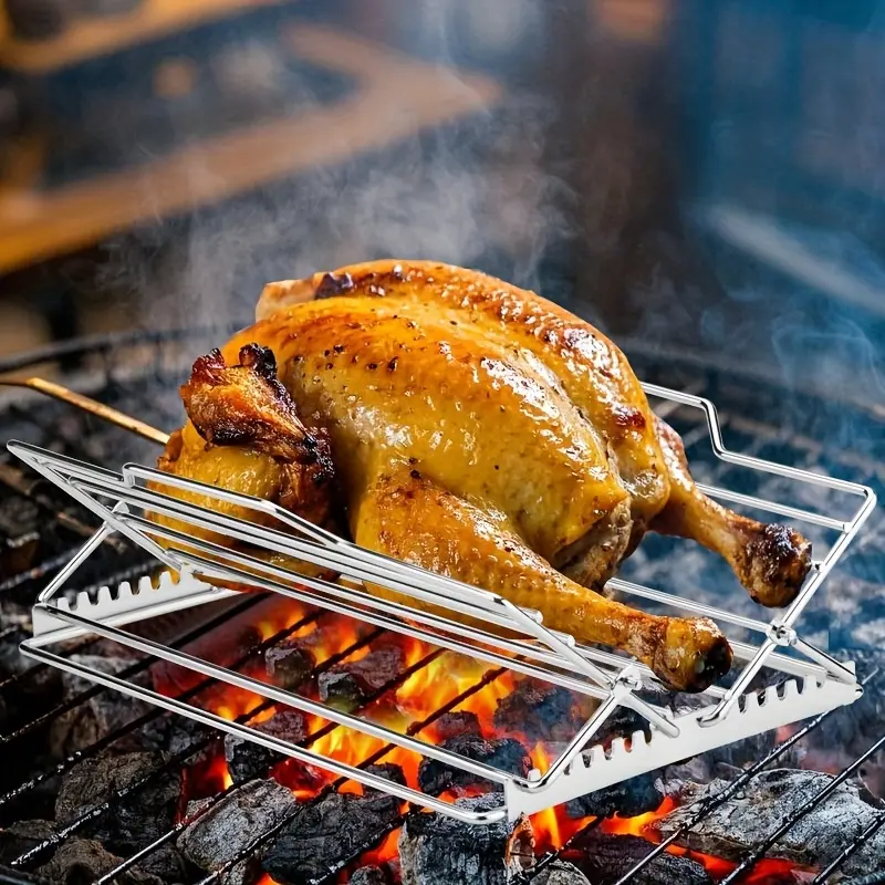 Adjustable Rotisserie Rack Foldable Oven Baking Grill Rack Broiling Rack