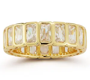Rachel Zoe Radiant Cut Eternity Band Ring, Sterling