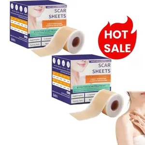 Silicone Scar Sheets, Silicone Scar Tape(1.6"x59" Roll-1.5M), Reusable Professional Scar Silicone Strips, Soft Waterproof Silicone Scar Sheets for Surgical Scars,Keloid,Acne Scars,Burn Scar,C-Section