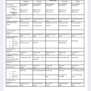 Emotions Lesson Plan for Infants and Toddlers - Daily Activities for Social and Emotional Development