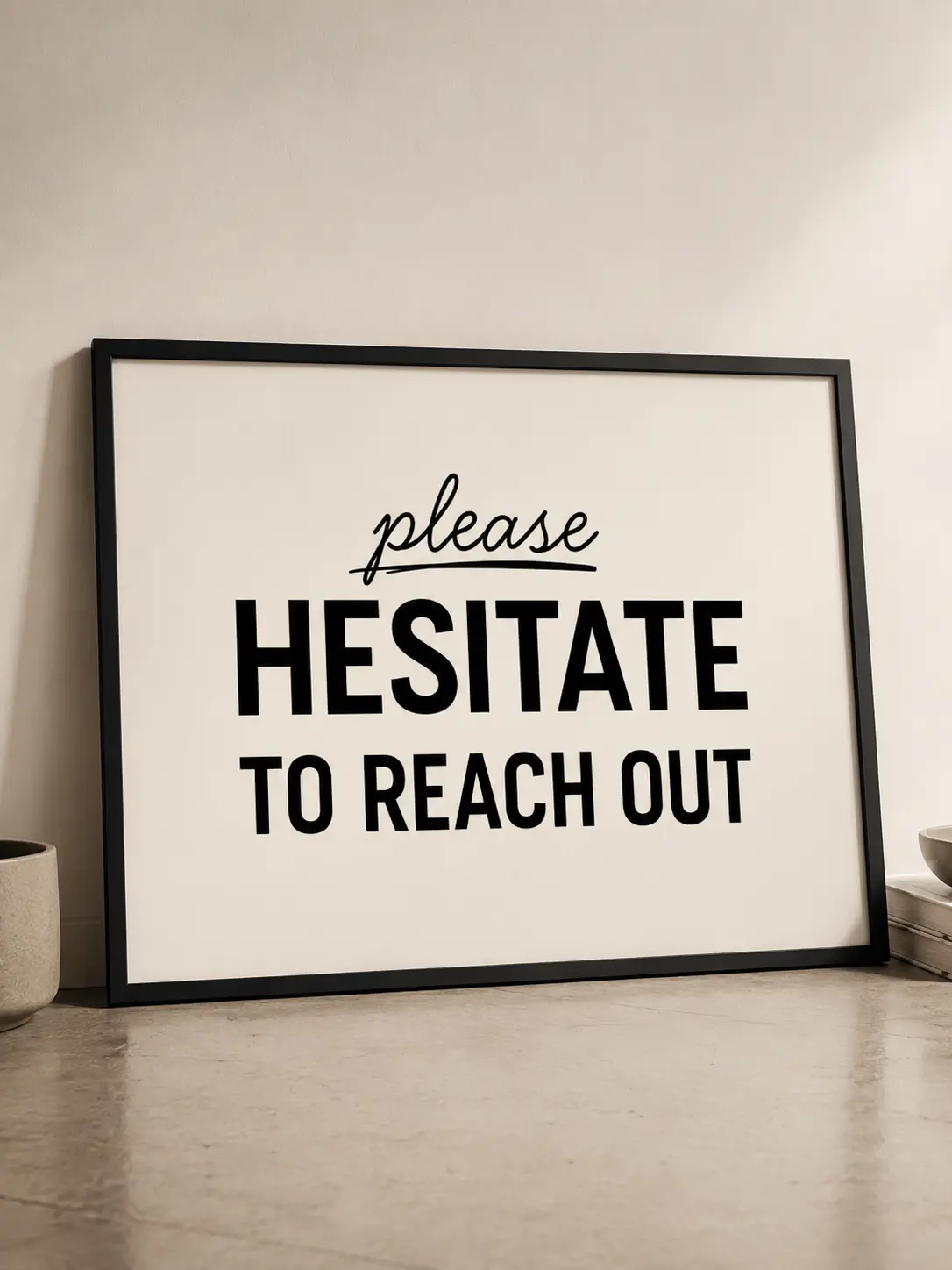 Please Hesitate to Reach Out
