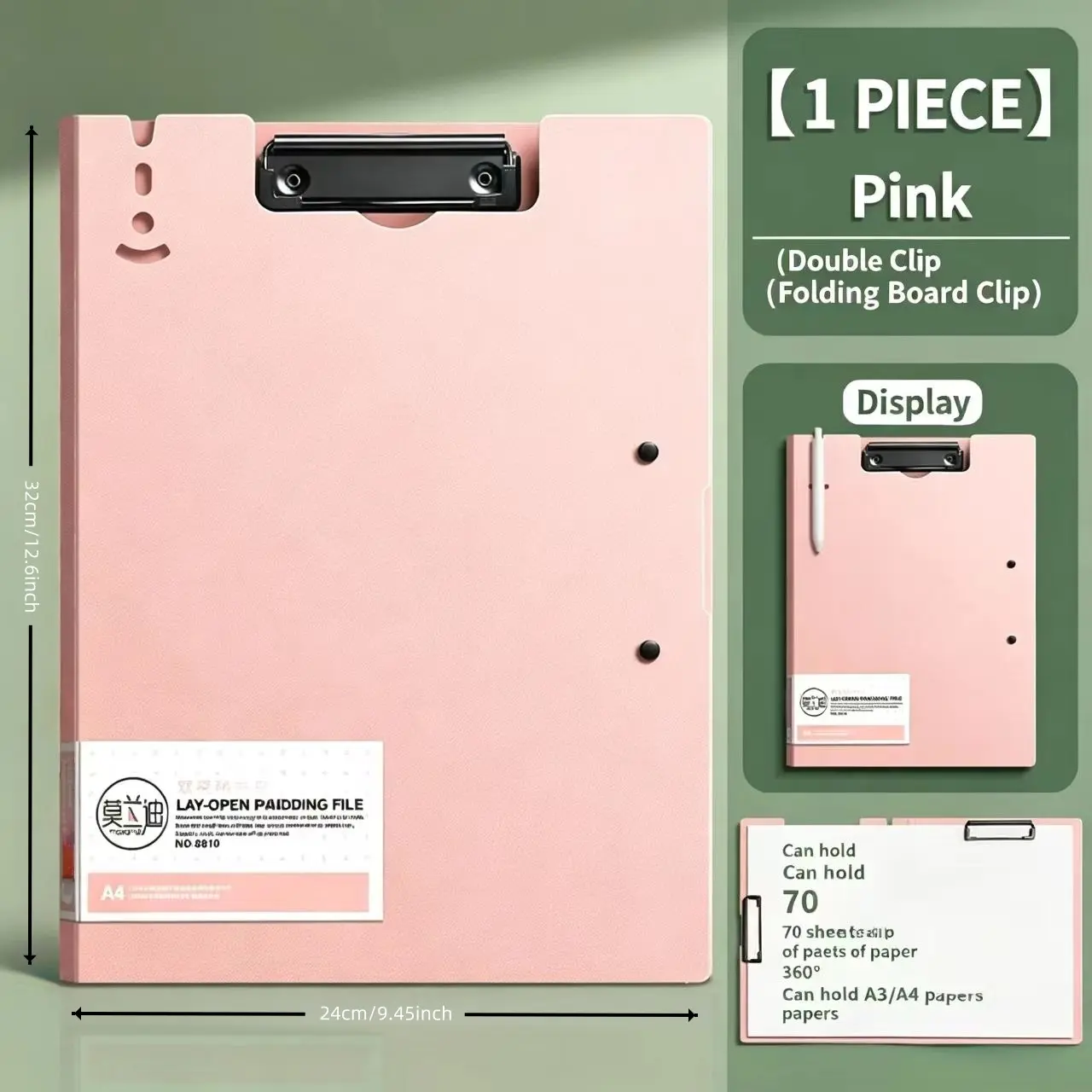 Double clip, pink