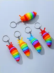 Random Delivery 1pc Acrylic Simulation 3d Snail Snot Keychain Pendant, Cute And Colorful Snail Snot Key Chain, Birthday Gift For Friends