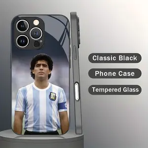 IPhone 17 Promax Maradona Phone Case Tempered Glass Anti Drop, Anti Sweat Suitable for iPhone 16 15 14 13 12 11 Plus Air Xs Samsung A03-A56 S10-S25 Series Protective Shockproof Rugged Case Protection Football