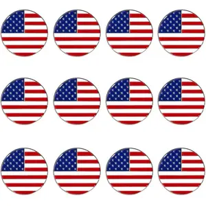 Golf Ball Markers Assorted Patterns Value Pack of 12 Golf Gifts, Cap Clips and Divot Repair Tools Parter Accessories Sets for Men Women Golfer