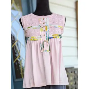 Pink Smocked Top