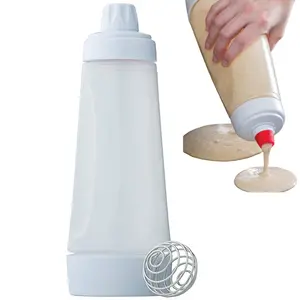 Pancake Batter Dispenser, Handheld Batter Dispenser,Kitchen Gadgets for Home Use, Utensils,Pancake batter dispenser,batter mixer with BlenderBall, suitable for baking utensils such as pancakes, waffles, muffins, cupcakes ,Smooth White