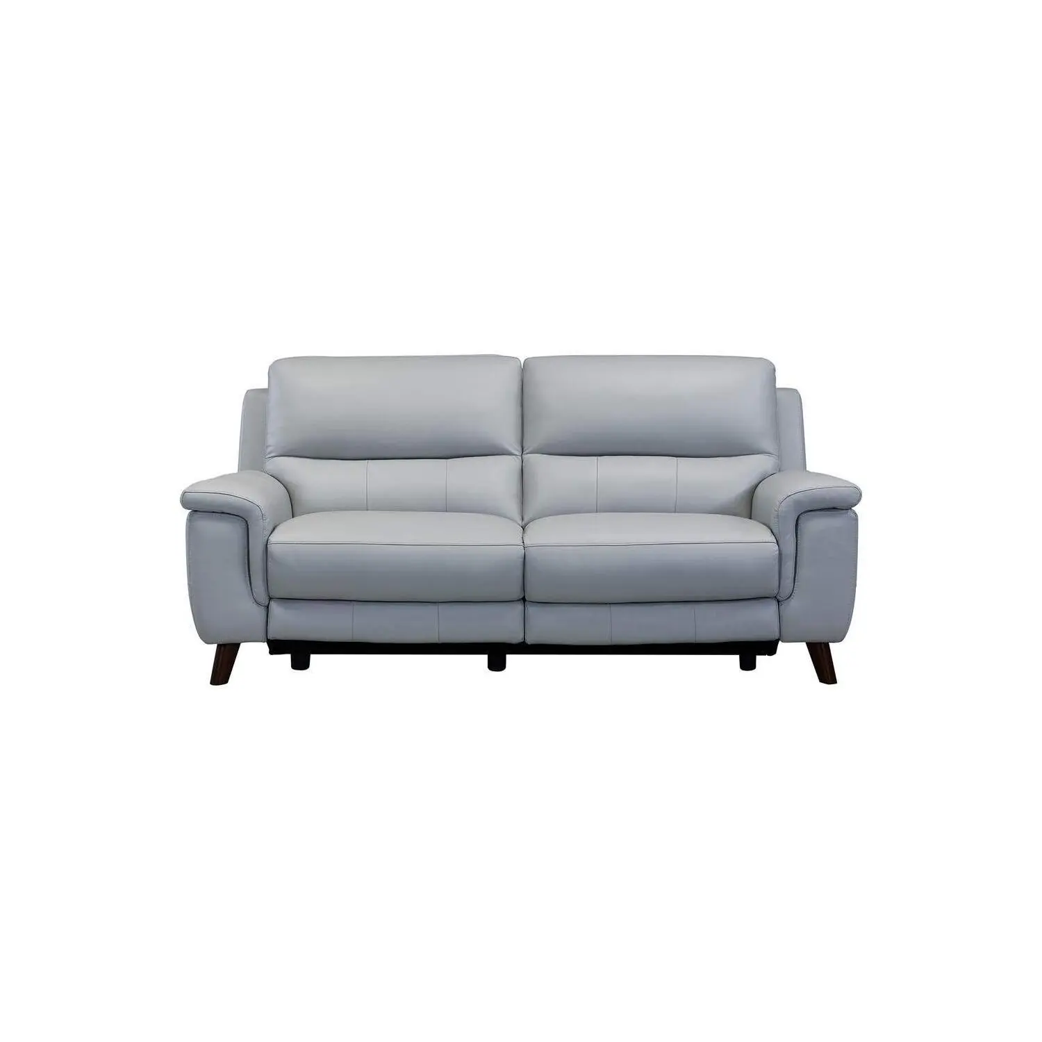 Top Grain Leather Recliner Sofa, Dove Grey, Sturdy Comfy Couch with USB Port, 78L Living Room Decor Indoor Furniture