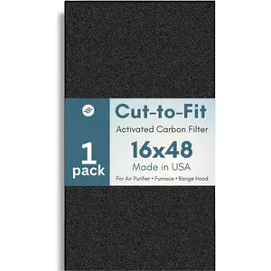 Activated Carbon Filter Pad - Cut to Fit Air Vent Filters for , AC, Furnace, Range Hood & Vent - Charcoal Filter Sheets Material for Dust, Odor,  & Allergen Removal - 1 Pack