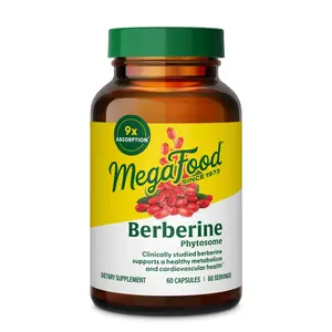 MegaFood Berberine Phytosome Capsules-Support metabolic health with 550mg Clinically Studied Berbevis and 9x Absorption.
