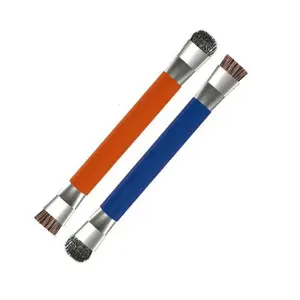2PCS Double-headed pig bristle brush with fine steel wire and hardened bristles; mobile phone motherboard repair IC pad cleaning brush; solder grease cleaning brush.