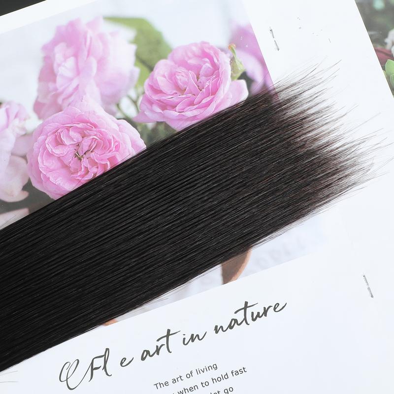 CindiRiver 100% Raw Virgin Human Hair Bundles Straight Brazilian Unprocessed Straight Hair Weave Quick Weave Extensions  Natural Black for Woman  Sew in/ Glue in 100g/piece