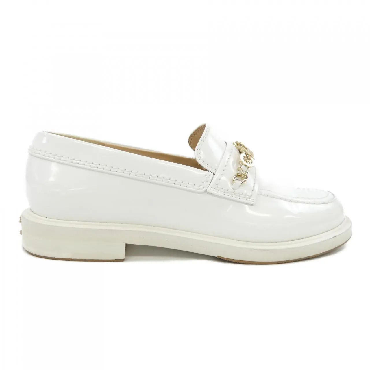 Pre-owned CHANEL Calfskin Small Leather Goods LOAFERS Shiny Loafers