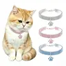 Adjustable Elastic Small to Medium Dog Collar - Sparkly Embellishments, Wash-Resistant Shine, Lightweight, Super Stretchy Gap-Ready Fit, Secure Clasp, Comfortable for Casual Walks & Daily Wear, Pet Adjustable Collars, Color Grid